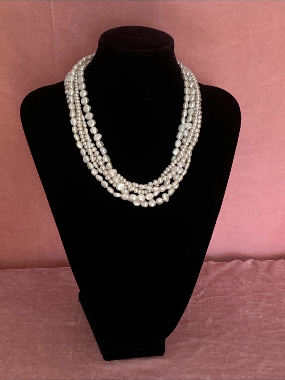 Freshwater Pearl Multi-Strand Necklace - White